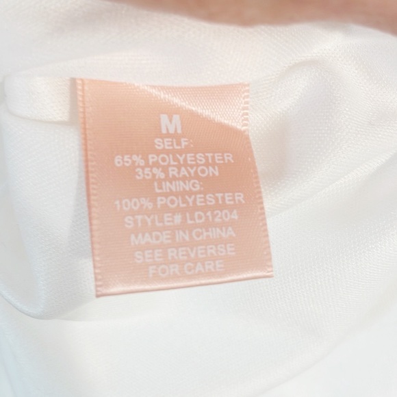 LOVE COLETTE White Puff Sleeve Mini Dress Size Medium Like New! - Picture 7 of 7